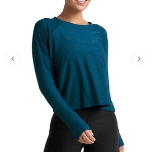 Beyond Yoga Women's Large Daydreamer Blue-Gem Long Sleeve Top